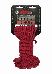 Lina Do Wiązania - 6mm Hemp Bondage Rope - 15m Red - czerwona 2404-58-CD