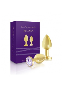 SexShop - Luksusowe złote plugi analne - Rianne S Booty Plug Luxury Set 2x Gold  - online