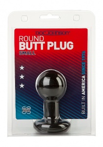 MAŁY OKRĄGŁY KOREK ANALNY- CZARNY 0244-53-CD - Round Butt Plug - Small - Black