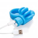 Sexshop - The Screaming O Charged Skooch Ring  Niebieski - Mocny pierścień wibrujący na penisa - online