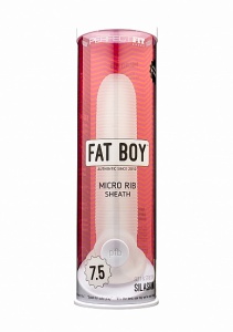 Nakładka  Fat Boy Micro Ribbed 7,5 cala - Fat Boy Micro Ribbed SheathÂ  7.5" - Clear CS-27