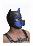Neoprenowa maska pies - Neoprene Puppy Hood - czarno-niebieska AG292-BLUE