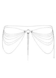 SexShop - Niezwykła ozdoba pas z łańcuszków - Bijoux Indiscrets Magnifique Waist Jewelry Srebrny - online
