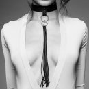 Sexshop - Maze Tassel Chocker Czarny - Obroża ze smyczą Bijoux Indiscrets - online