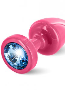 Sexshop - Diogol Anni Butt Plug 25mm Okrągły Różowy z Niebieskim - Plug analny ozdobny - online