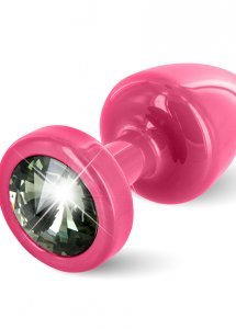 Sexshop - Diogol Anni Butt Plug 25mm Okrągły Różowy z Czarnym - Plug analny ozdobny - online