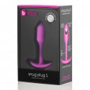 Sexshop - B-Vibe Snug Plug 1 Różowy - Plug analny z obciążnikiem - online