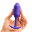 Sexshop - B-Vibe Snug Plug 2 Fioletowy - Plug analny z obciążnikiem - online