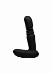 Podgrzewany korek analny sterowany góra-dół - Silicone Thrusting Anal Plug with Remote Control - czarny AF944