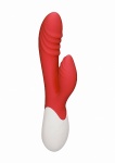 PODGRZEWANY wibrator RABBIT Punkt G  Sunburst - Sunburst - Rechargeable Heating G-Spot Rabbit VibratorÂ  - Red