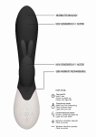 PODGRZEWANY wibrator STYMULATOR łechtaczki FLAME - Flame - Rechargeable Heating G-Spot Rabbit VibratorÂ  - Black
