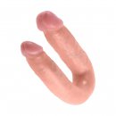 Sexshop - King Cock U-Shaped Double Trouble Medium Flesh Średnie - Podwójne dildo - online