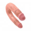 Sexshop - King Cock U-Shaped Double Trouble Medium Flesh Średnie - Podwójne dildo - online