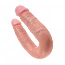 Sexshop - King Cock U-Shaped Double Trouble Medium Flesh Średnie - Podwójne dildo - online