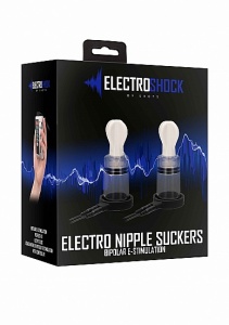 Pompka do sutków DO ELEKTROSTYMULACJI - Electro Nipple Suckers - Transparent