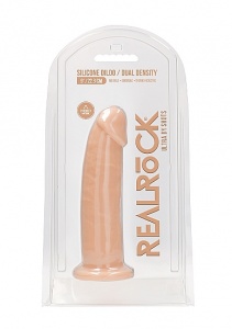 Realrock Dildo 22,8CM przyssawka bez jąder REAL - Silicone Dildo Without Balls - Flesh - 22,8 cm