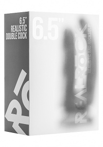 Realrock Dildo 6,5" podwójne przyssawka - Realistic Double Cock - 6,5 Inch - Translucent