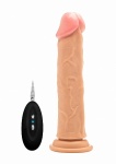 Realrock Dildo 9" wibrujące PRZYSSAWKA real - Vibrating Realistic Cock - 9" - Skin