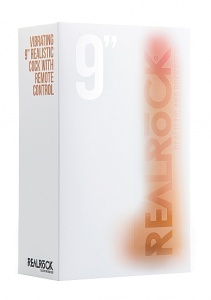 Realrock Dildo 9" wibrujące PRZYSSAWKA jądra - Vibrating Realistic Cock - 9" - With Scrotum - Skin
