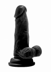 Realrock Dildo z jądrami 6" Mały wariat  -Realistic Cock - 6" - With Scrotum - Black 
