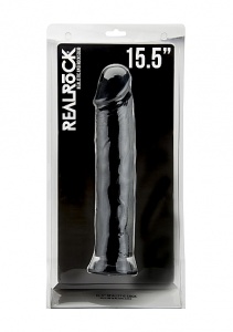 Realrock PENIS 15,5" realistyczny DUŻY - Realistic Cock - 15,5 Inch - No Scrotum - Black