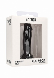 Realrock PENIS dildo 6" Mały wariat  - Realistic Cock - 6" - Black