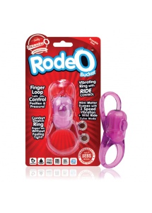 SexShop - Regulowany pierścień wibrujący na penisa - The Screaming O Rodeo Bucker Purple  - online