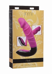 Rotacyjny wibrator silikonowy Roto - różowy AE997 - Rotating Silicone Vibrator - Pink