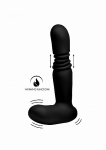 Podgrzewany korek analny sterowany góra-dół - Silicone Thrusting Anal Plug with Remote Control - czarny AF944