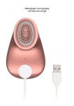 SSĄCY MASAŻER łechtaczki WIBRUJĄCY - Hands - free Suction & Vibration Toy - Rose Gold