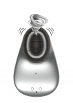 SSĄCY MASAŻER łechtaczki WIBRUJĄCY - Hands - free Suction & Vibration Toy - Silver