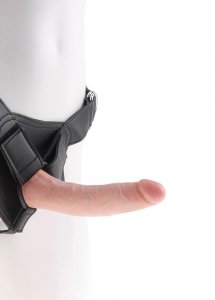 Sexshop - King Cock Strap-On Harness with 7 Inch Cock Flesh  - Strap on z dildo - 18 cm - online