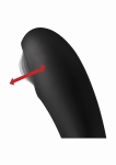 Stymulator prostaty z wypustką pobudzającą punkt P 12X P-PULSE Tapping - Czarny AG266-12X P-PULSE Tapping Prostate Stimulator - Black
