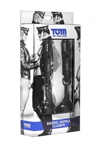 Zaciski na sutki z obciążnikiem - Tom of Finland Barrel Nipple Clamps - TF6783