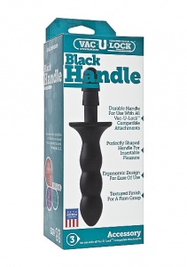 Vac-U-Lock Ręczny plug na dildo - Black Handle - 1090-16-BX