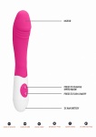 Wibrator ELASTYCZNY prążkowany 10 prędkości  - Ribbed Vibrator - Pink