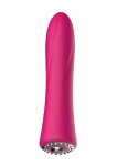 WIBRATOR klasyczny 10 trybów pracy PRĄŻKOWANY - Vibrator - Jewel - Pink