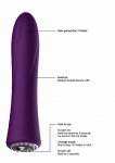 WIBRATOR klasyczny 10 trybów pracy PRĄŻKOWANY - Vibrator - Jewel - Purple