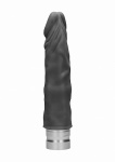WIBRATOR realistyczny TPE REALROCK 17CM baterie - Realrock 7-17 cm Vibrating Dildo - Black