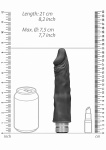 WIBRATOR realistyczny TPE REALROCK 20CM baterie - Realrock 8-20 cm Vibrating Dildo - Black