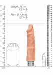 WIBRATOR realistyczny TPE REALROCK 20CM baterie - Realrock 8-20 cm Vibrating Dildo - Flesh