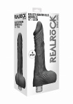 WIBRATOR realistyczny Z JĄDRAMI tpe REALROCK 25CM - Realrock 10-25 cm Vibrating Dildo With Balls - Black