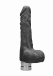 WIBRATOR realistyczny Z JĄDRAMI tpe REALROCK 17CM - Realrock 7-17 cm Vibrating Dildo With Balls - Black