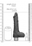 WIBRATOR realistyczny Z JĄDRAMI tpe REALROCK 20CM - Realrock 8-20 cm Vibrating Dildo With Balls - Black