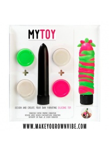 SexShop - Własnoręcznie robiony wibrator MyToy - Vibrator Kit zielony i różowy - online