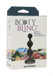 Koraliki Analne z Diamentem - Srebrny - 7017-09-BX - Booty Bling - Wearable Silicone Beads - Silver