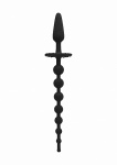 ZATYCZKA ANALNA No. 54 KORALE ANALNE - No. 54 - Butt Plug with Anal Chain - Black