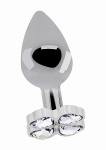 ZATYCZNA ANALNA zdobiona  3.75 Inch - Lucky Diamond Plug - 3.75 Inch - Silver