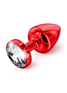SexShop - Zdobiony plug analny - Diogol Anni Butt Plug Round Red 25 mm Okrągły Czerwony - online