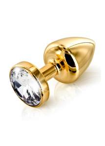 SexShop - Zdobiony plug analny - Diogol Anni Butt Plug Round Gold 25 mm Okrągły Złoty - online
